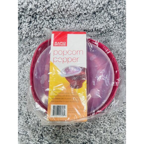 Rapid Brands Popcorn Popper Plastic Red Microwave In Minutes Kitchen Home - Picture 4 of 9